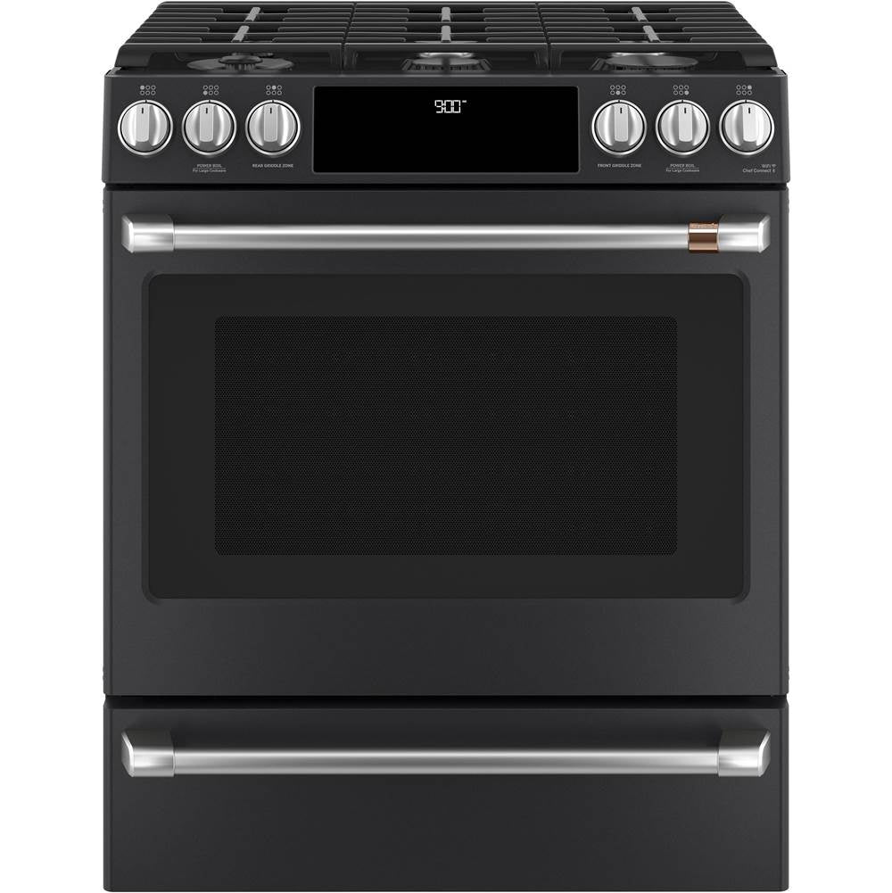 Front Control Gas Knobs and Handles - Brushed Stainless