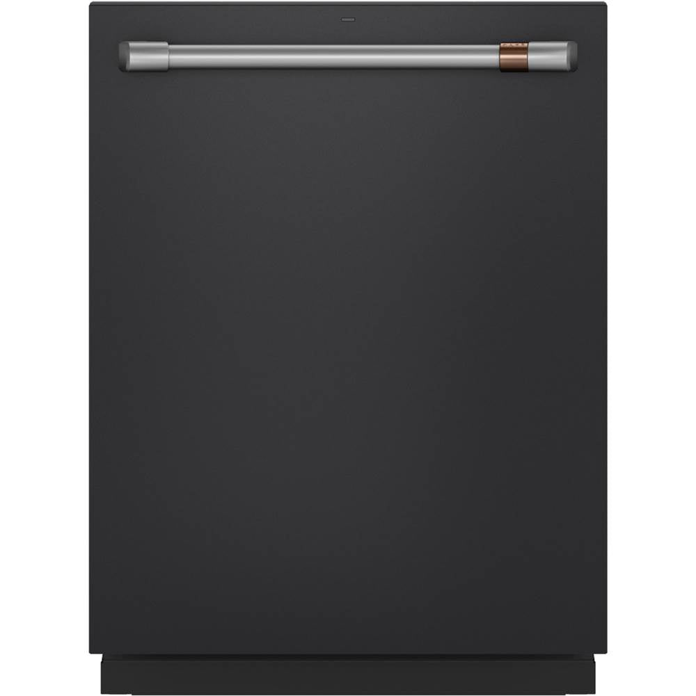Cafe - Cafe Stainless Interior Built-In Dishwasher with Hidden Controls - Matte Black