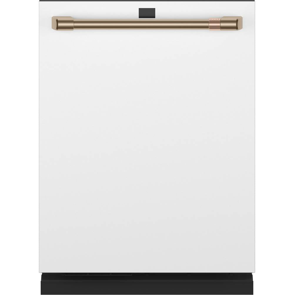 Cafe - Cafe Smart Stainless Interior Built-In Dishwasher with Hidden Controls - Matte White