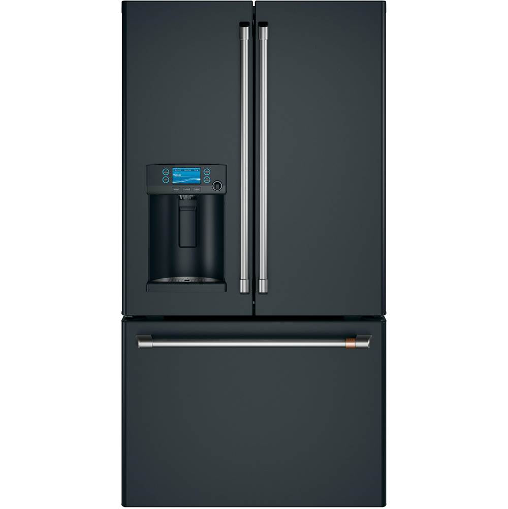 Cafe - Cafe ENERGY STAR 27.8 Cu. Ft. Smart French-Door Refrigerator with Hot Water Dispenser - Matte Black