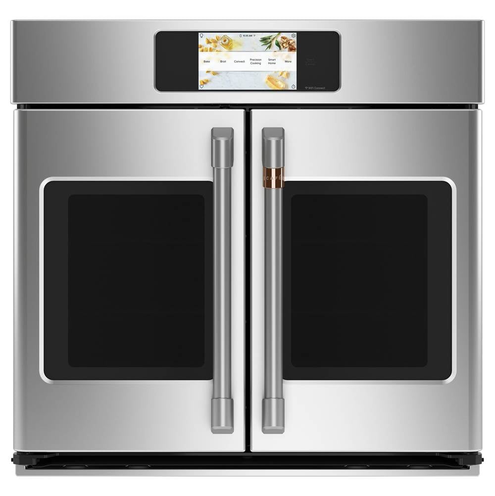 Cafe - Cafe Professional Series 30'' Smart Built-In Convection French-Door Single Wall Oven - Stainless Steel