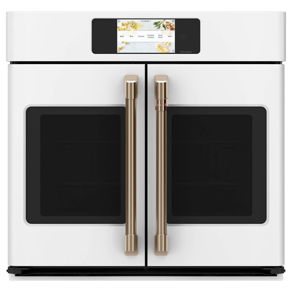 Cafe - Cafe Professional Series 30'' Smart Built-In Convection French-Door Single Wall Oven - Matte White