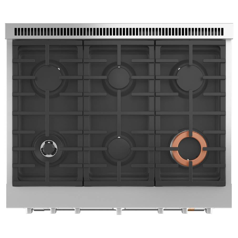 36'' Smart Dual-Fuel Commercial-Style Range With 6 Burners (Natural Gas)