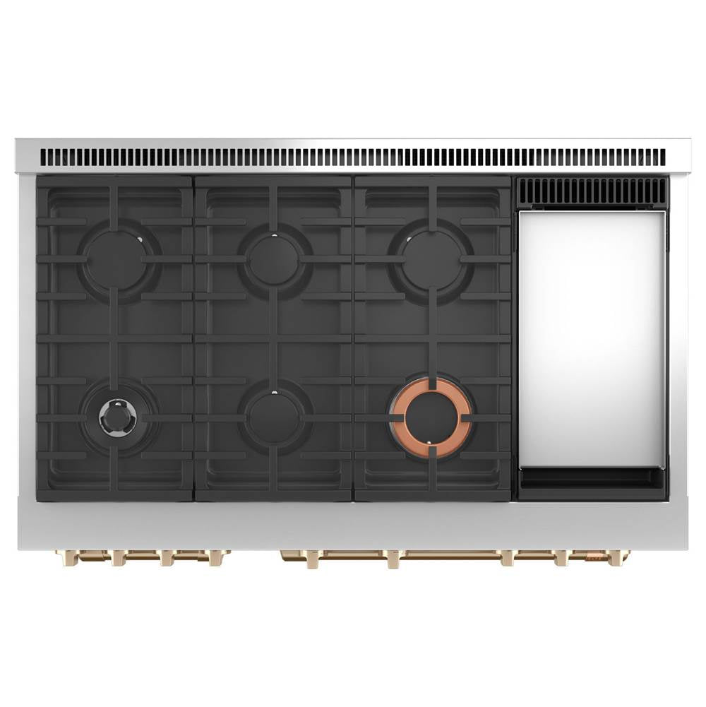 48'' Smart Dual-Fuel Commercial-Style Range With 6 Burners And Griddle (Natural Gas)