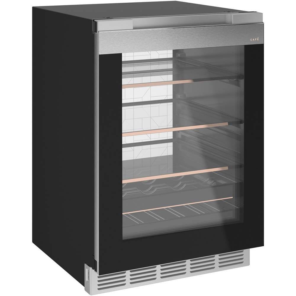 Beverage Center In Platinum Glass