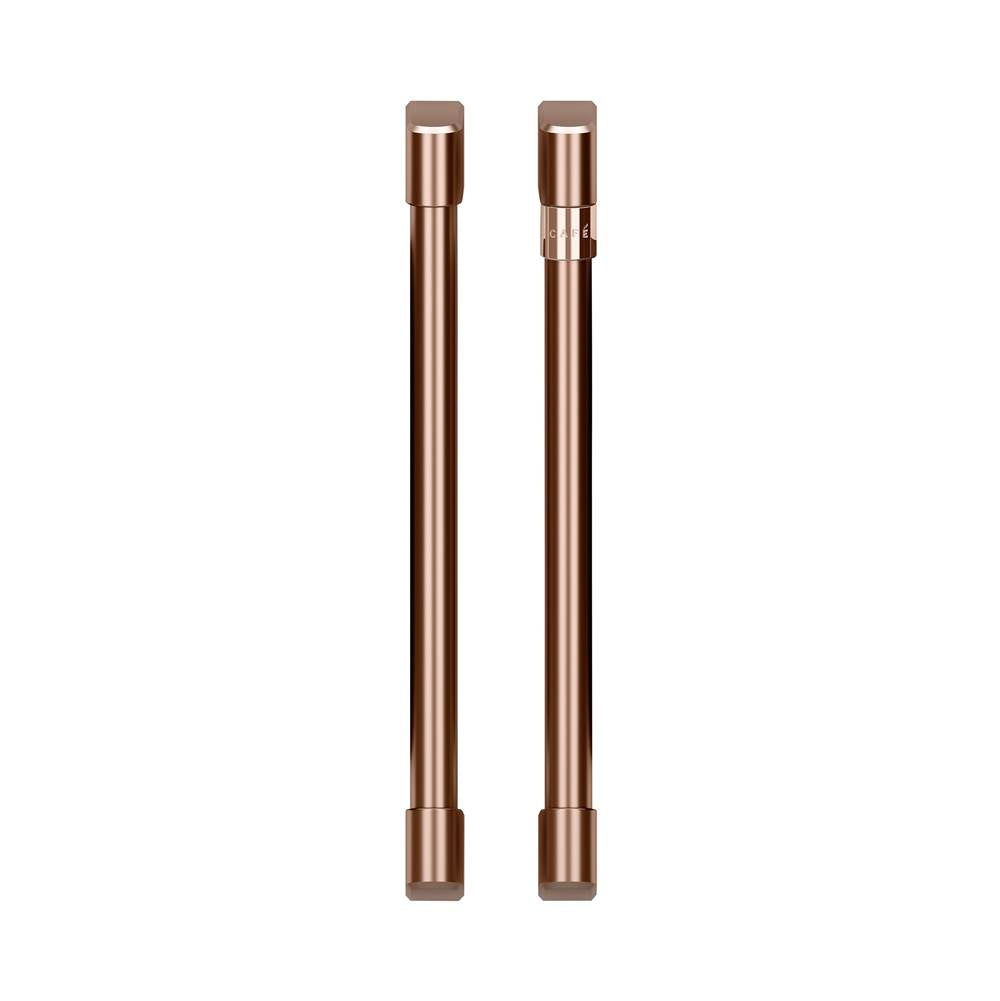 Cafe - 2 French-Door Handles; 2 Knobs - Brushed Copper