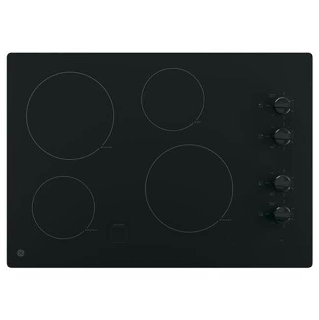 GE Appliances - GE 30'' Built-In Knob Control Electric Cooktop - Black