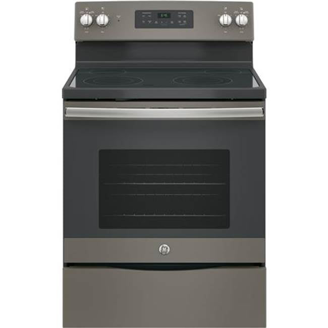 GE Appliances - GE 30'' Free-Standing Electric Range - Fingerprint Resistant Slate