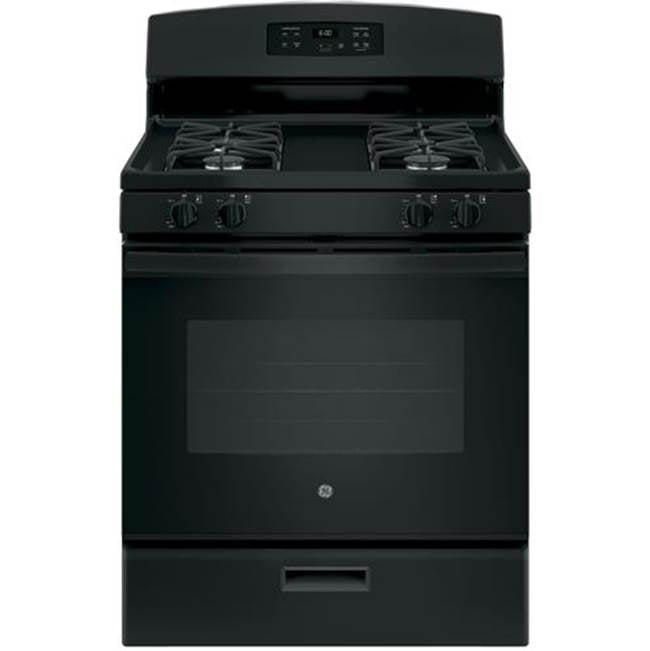 GE Appliances - GE 30'' Free-Standing Gas Range - Black