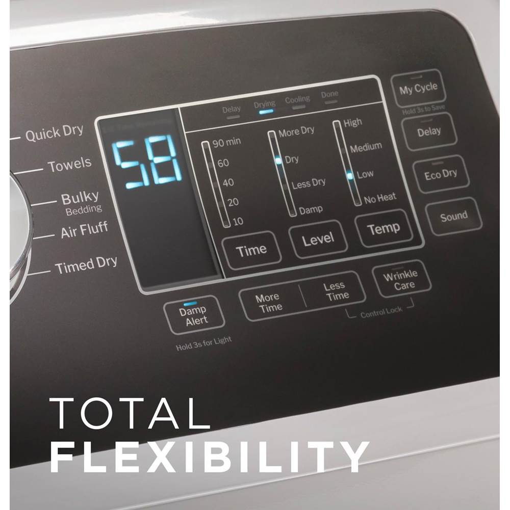 7.4 Cf Elec Tl Matching Dryer, Sensor Dry, Glass Door, Single Knob Electronics, White