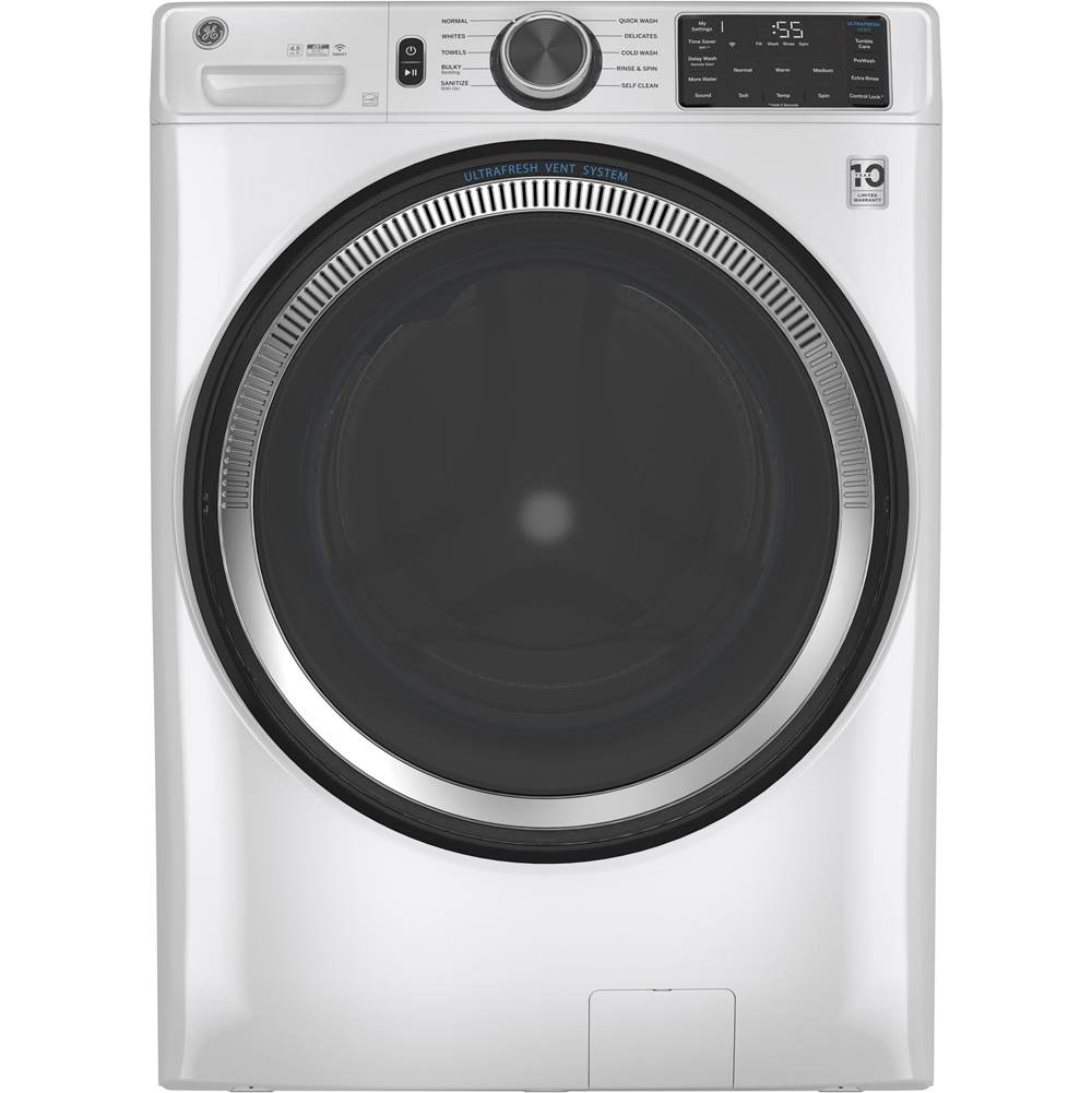 GE Appliances - GE 4.8 cu. ft. Capacity Smart Front Load ENERGY STAR Washer with UltraFresh Vent System with OdorBlock - White