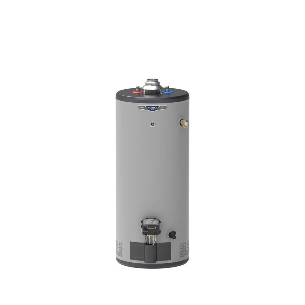 GE Appliances - RealMAX Choice 30-Gallon Short Natural Gas Atmospheric Water Heater - Diamond Gray