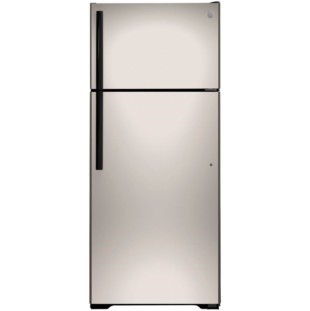 GE Appliances - GE ENERGY STAR 17.5 Cu. Ft. Top-Freezer Refrigerator - Silver