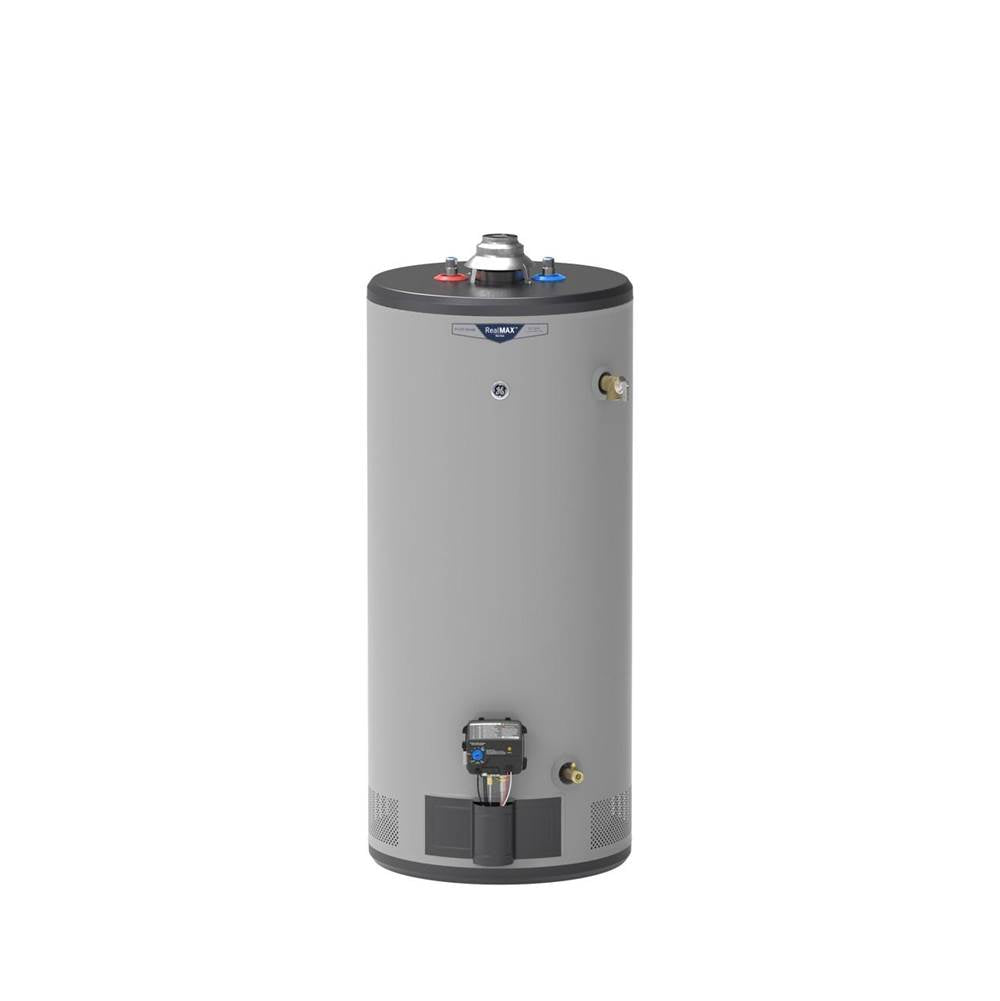 GE Appliances - RealMAX Platinum 40-Gallon Short Liquid Propane Atmospheric Water Heater - Diamond Gray