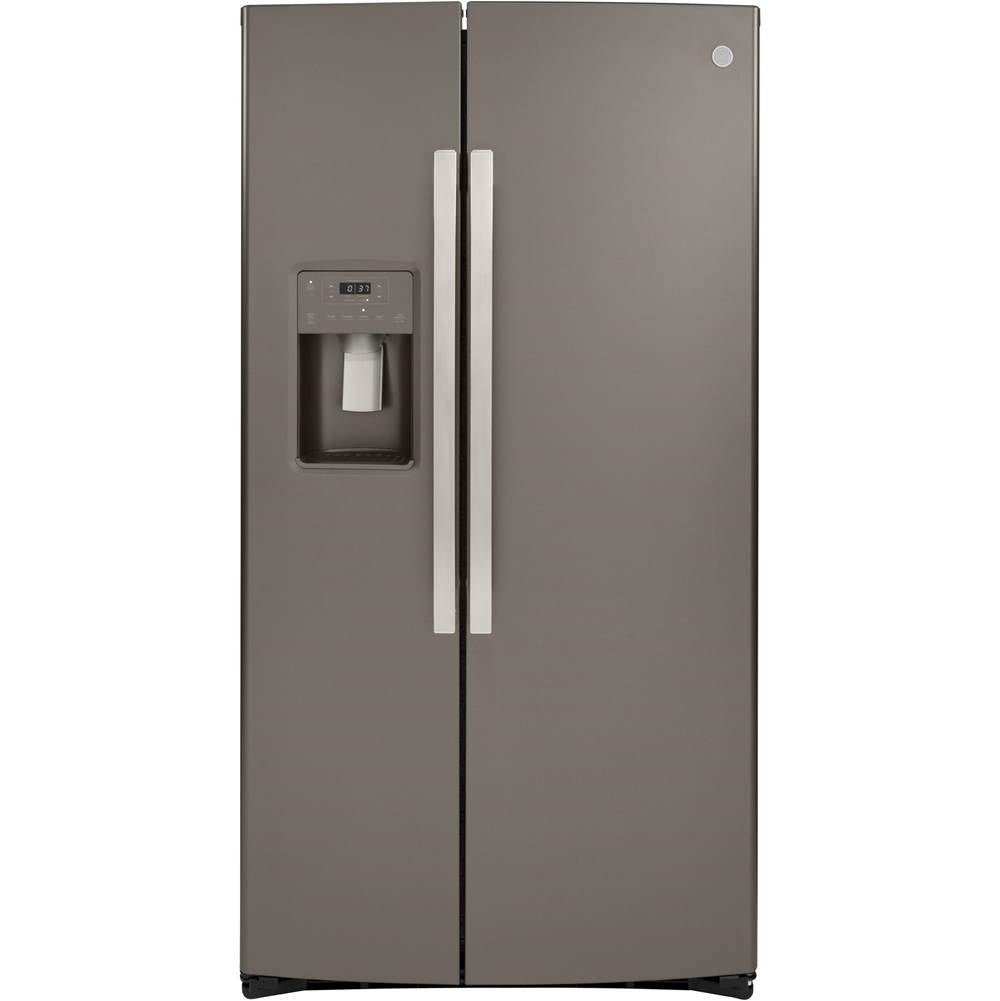 GE Appliances - GE 25.1 Cu. Ft. Side-By-Side Refrigerator - Fingerprint Resistant Slate