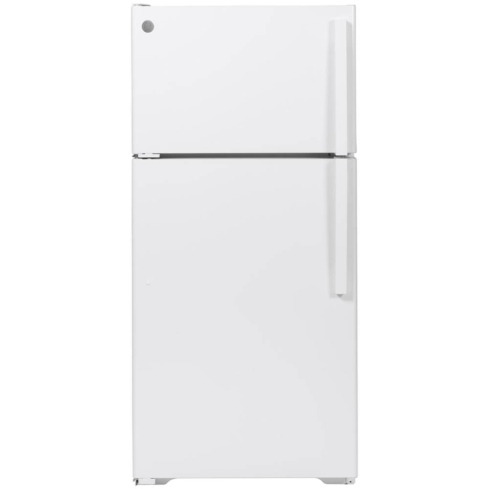 GE Appliances - GE ENERGY STAR 15.6 Cu. Ft. Top-Freezer Refrigerator - White