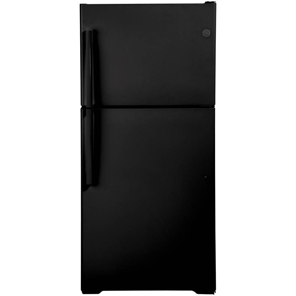 GE Appliances - GE ENERGY STAR 19.2 Cu. Ft. Top-Freezer Refrigerator - Black
