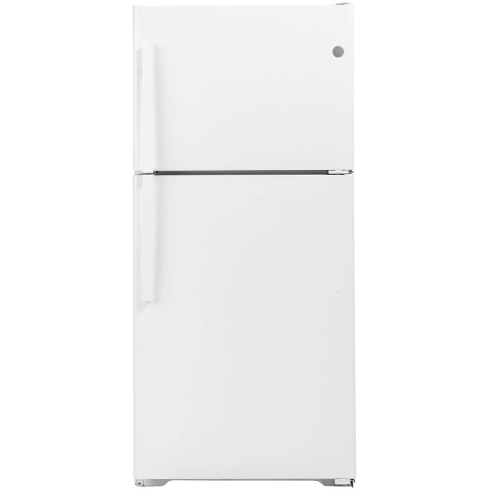 GE Appliances - GE ENERGY STAR 19.2 Cu. Ft. Top-Freezer Refrigerator - White