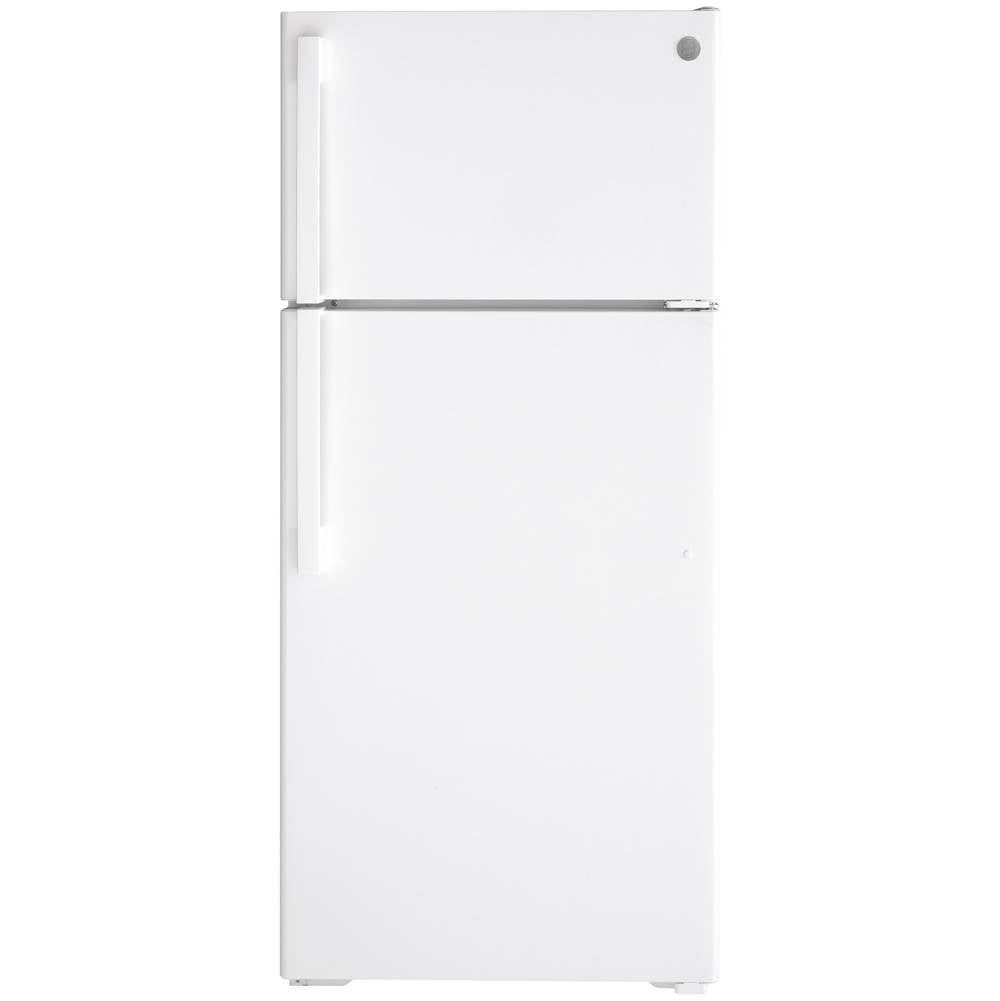 GE Appliances - GE ENERGY STAR 16.6 Cu. Ft. Top-Freezer Refrigerator - White