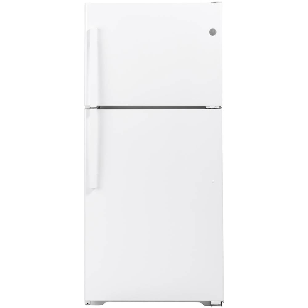 GE Appliances - GE 19.2 Cu. Ft. Top-Freezer Refrigerator - White