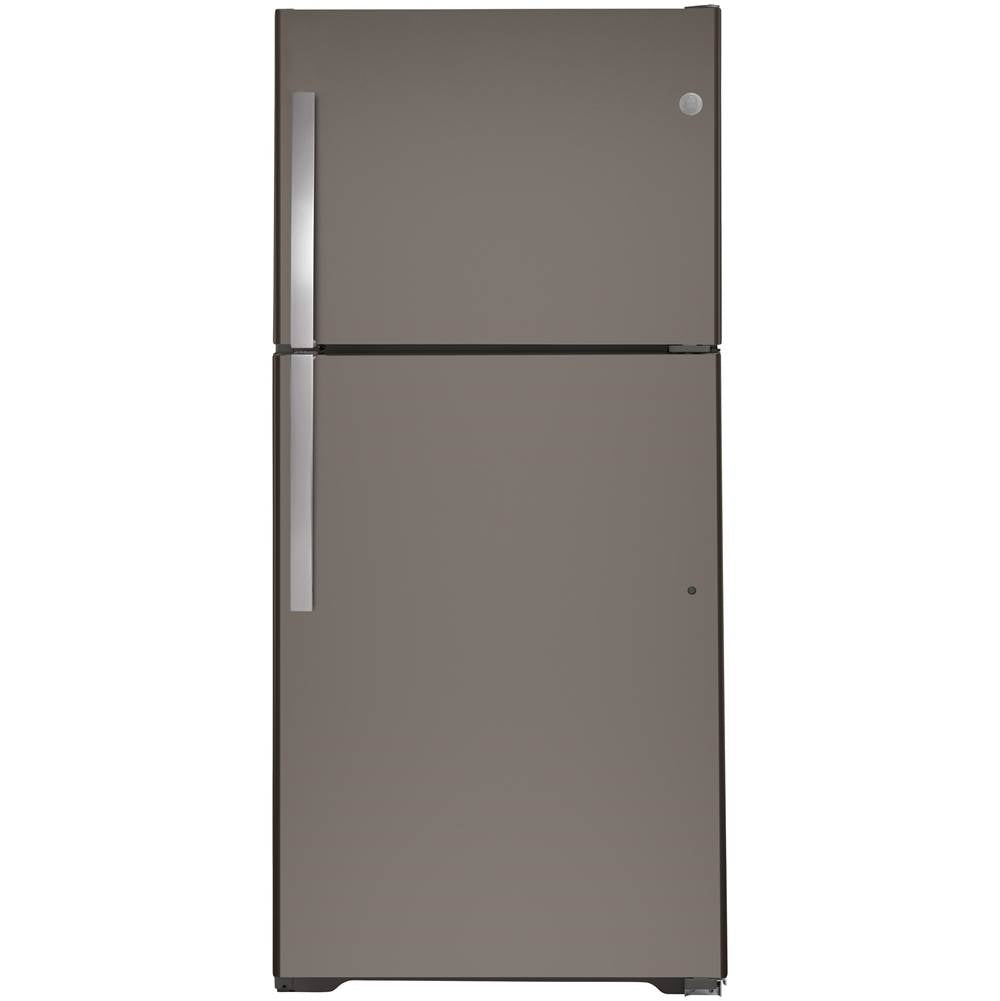 GE Appliances - GE 21.9 Cu. Ft. Top-Freezer Refrigerator - Fingerprint Resistant Slate