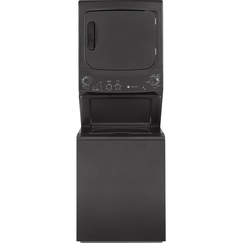 GE Appliances - GE Unitized Spacemaker 3.8 cu. ft. Capacity Washer with Stainless Steel Basket and 5.9 cu. ft. Capacity Gas Dryer - Diamond Gray