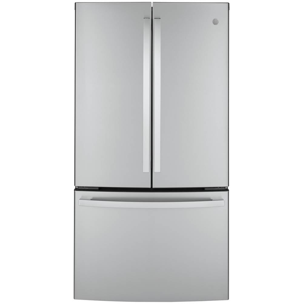 GE Appliances - GE ENERGY STAR 23.1 Cu. Ft. Counter-Depth Fingerprint Resistant French-Door Refrigerator - Fingerprint Resistant Stainless