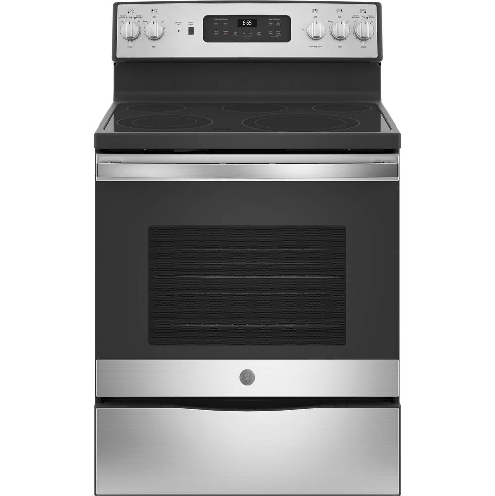 GE Appliances - GE 30'' Free-Standing Electric Convection Fingerprint Resistant Range - Fingerprint Resistant Stainless