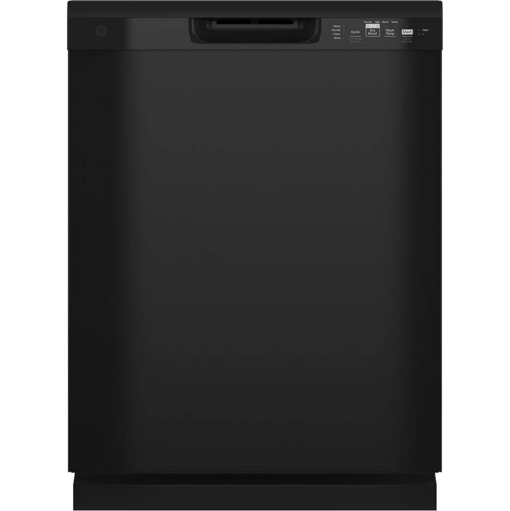 GE Appliances - Dishwasher With Front Controls With Power Cord - Black