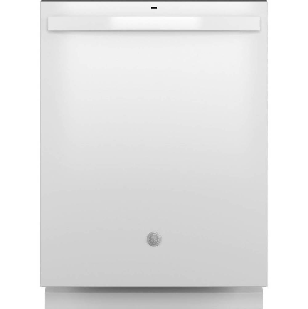 GE Appliances - Top Control with Plastic Interior Dishwasher with Sanitize Cycle and Dry Boost - White