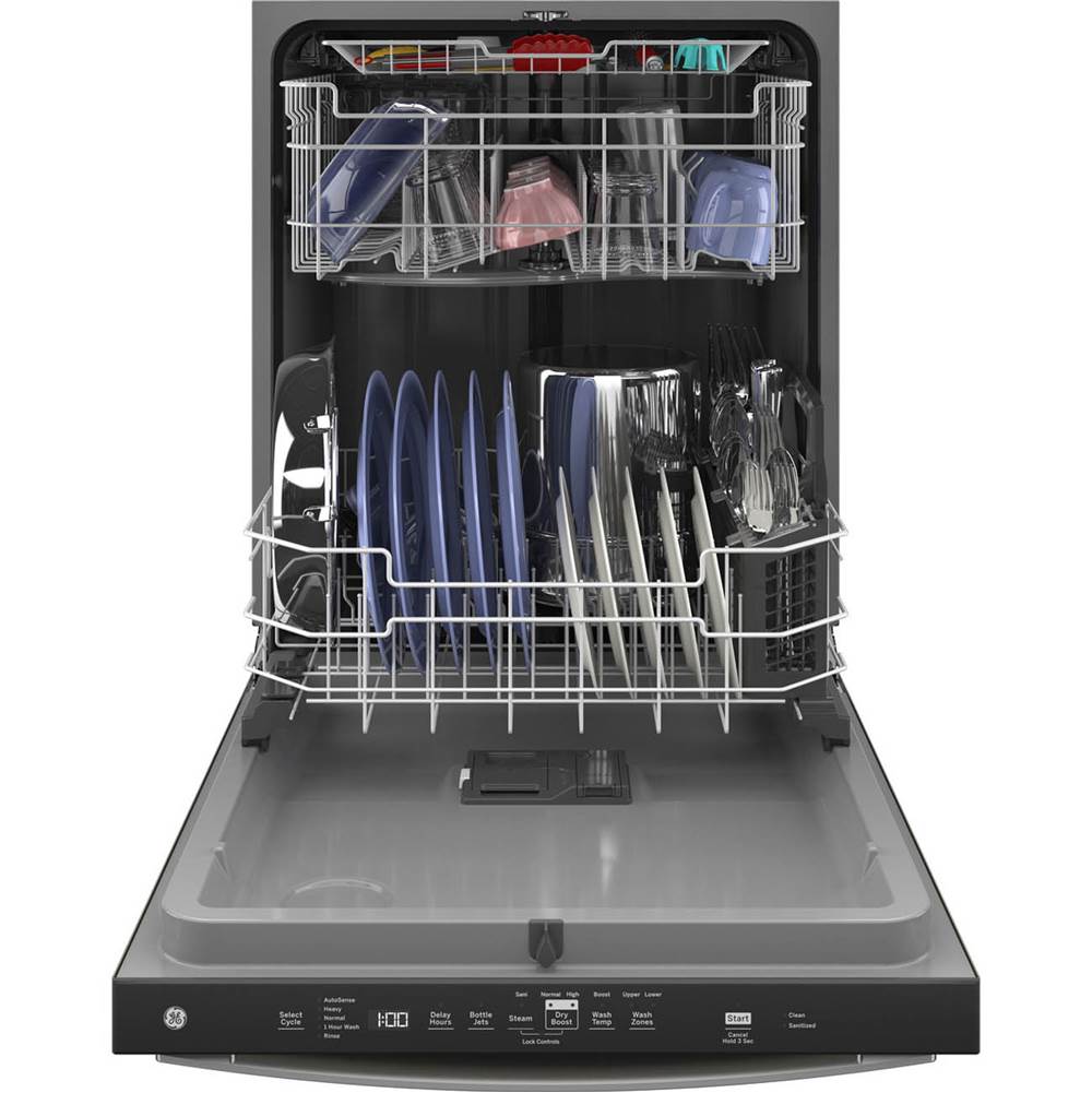 Top Control with Plastic Interior Dishwasher with Sanitize Cycle and Dry Boost