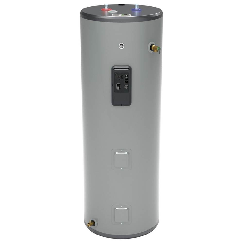 GE Appliances - Smart 50 Gallon Tall Electric Water Heater - Gray
