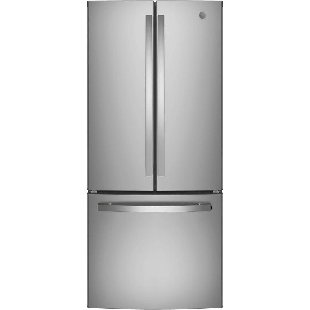 GE Appliances - ENERGY STAR 20.8 Cu. Ft. French-Door Refrigerator - Stainless Steel