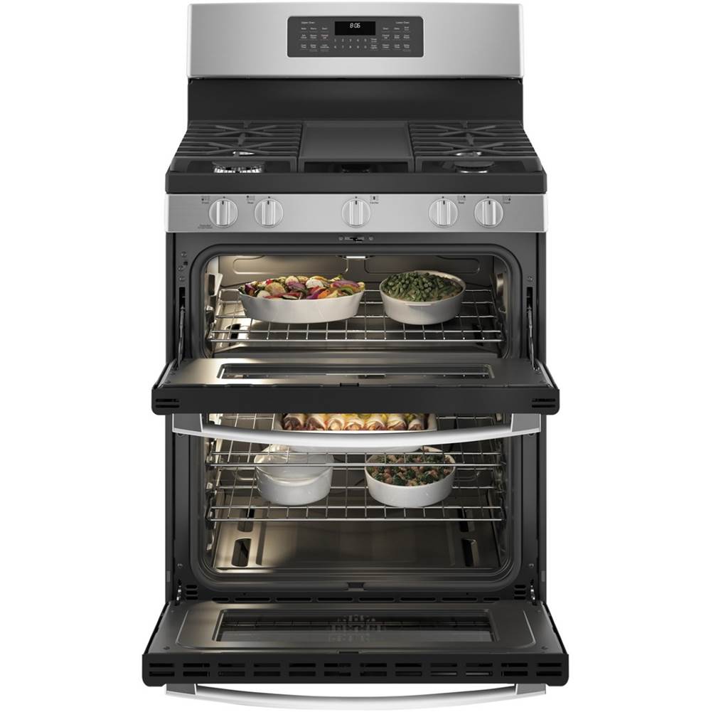 GE 30'' Free-Standing Gas Double Oven Convection Range