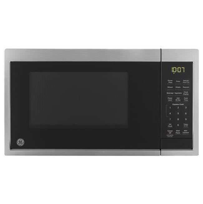 GE Appliances - GE 0.9 Cu. Ft. Capacity Smart Countertop Microwave Oven with Scan-To-Cook Technology - Stainless Steel