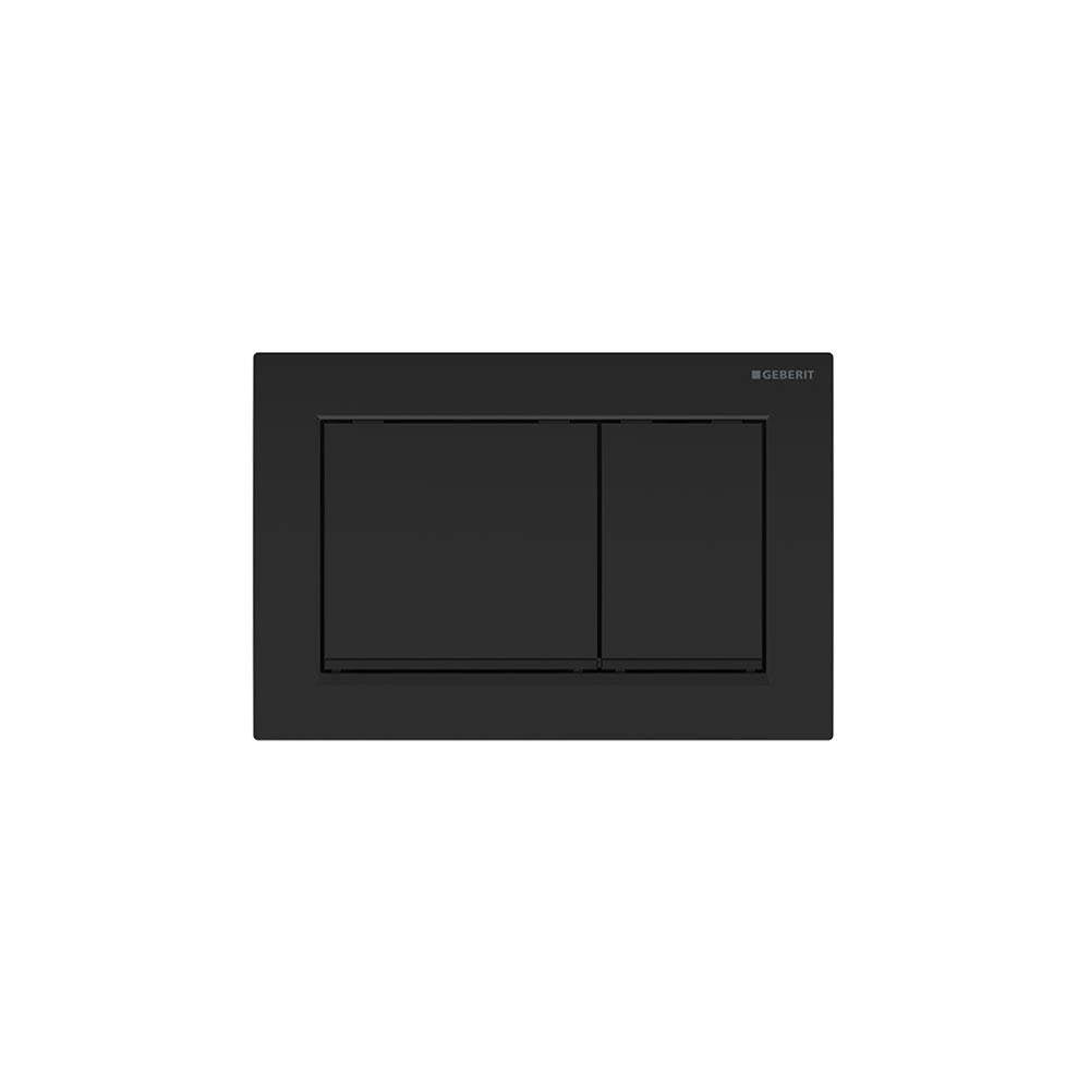 Geberit - Omega30 Actuator Plate For Dual Flush Black, Matte Black - Black With Matte Black