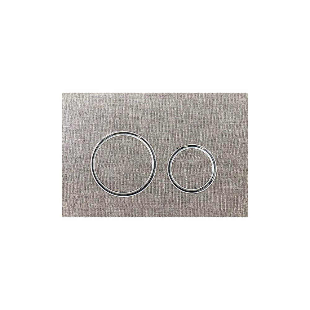 Geberit - Geberit actuator plate Sigma21 for dual flush, metal colour chrome-plated: chrome-plated, grey linen - Chrome Plated, Grey Linen