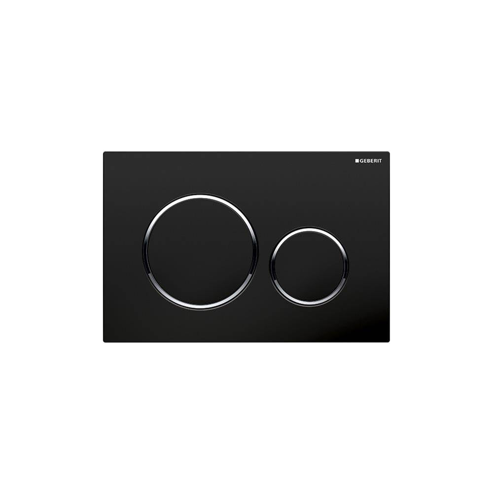Geberit - Geberit actuator plate Sigma20 for dual flush: black matt coated, easy-to-clean coated, bright chrome-plated