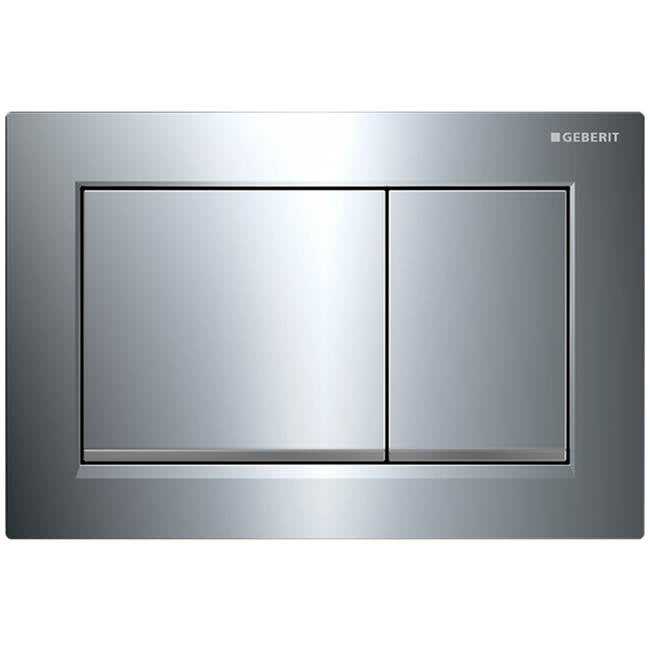 Geberit - Geberit actuator plate Omega30 for dual flush: bright chrome / matt chrome / bright chrome - Chrome