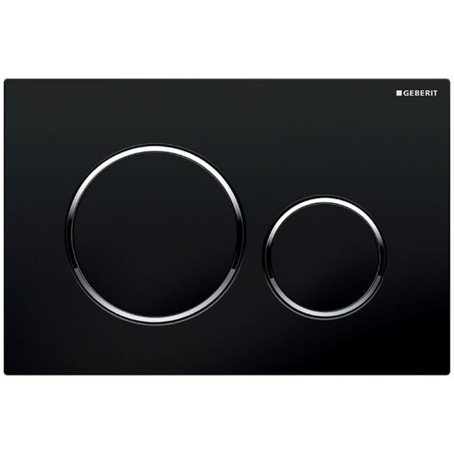 Geberit - Geberit actuator plate Sigma20 for dual flush: black / bright chrome / black
