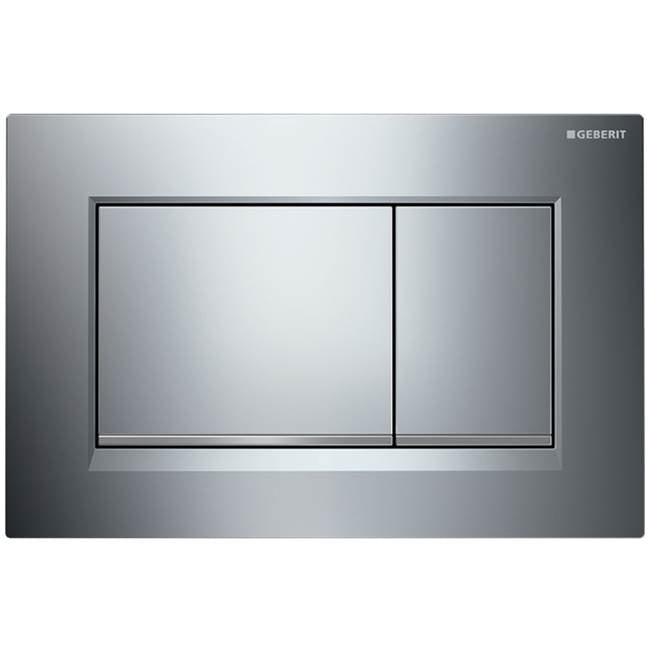 Geberit - Geberit actuator plate Sigma30 for dual flush: bright chrome / matt chrome / bright chrome