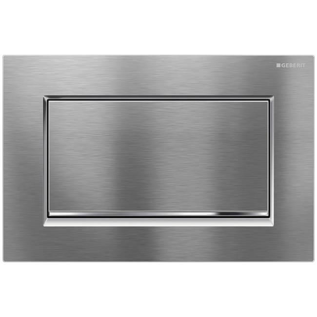 Geberit - Geberit actuator plate Sigma30 for stop-and-go flush, screwable: chrome brushed / bright chrome-plated / chrome brushed