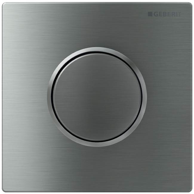 Geberit - Geberit urinal flush control with pneumatic flush actuation, actuator plate type 10: stainless steel brushed/polished/brushed - Stainless Steel