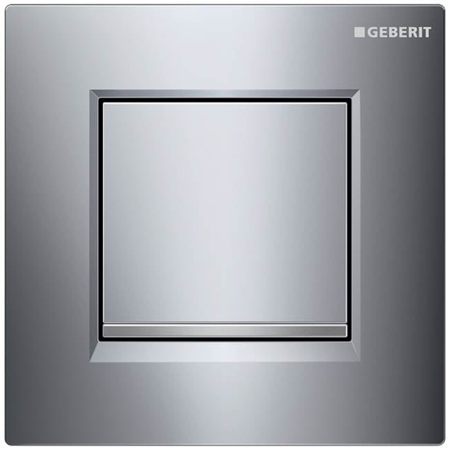 Geberit - Geberit urinal flush control with pneumatic flush actuation, actuator plate type 30: bright chrome / matt chrome / bright chrome