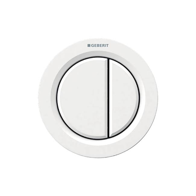 Geberit - Geberit remote flush actuation type 01, pneumatic, for dual flush, furniture actuator: white alpine