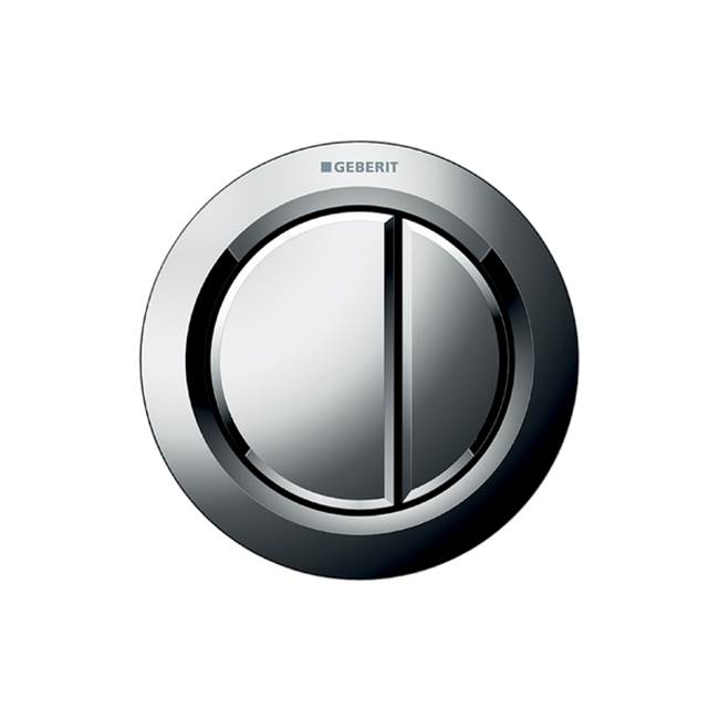 Geberit - Geberit remote flush actuation type 01, pneumatic, for dual flush, furniture actuator: bright chrome-plated