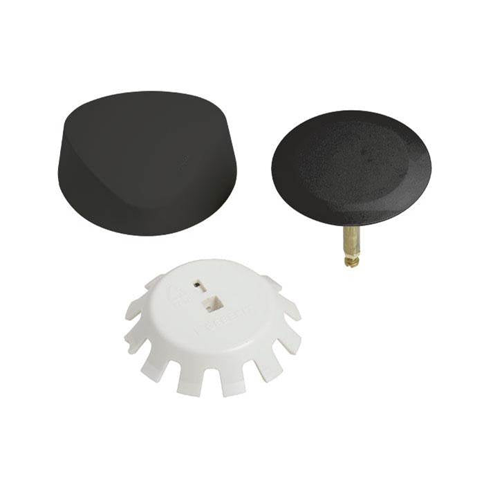 Geberit - Ready-To-Fit-Set Trim Kit, For Bathtub Drain With Turncontrol Handle Actuation Black Matte Coated - Matte Black