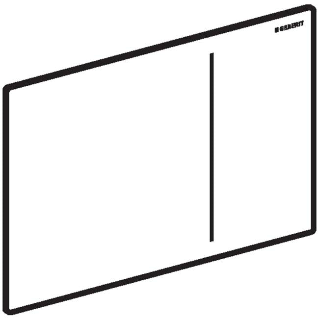 Geberit - Geberit actuator plate Sigma70 for dual flush: white glass