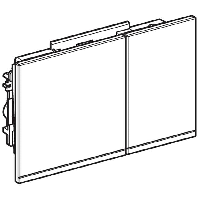 Geberit - Geberit actuator plate Omega60 for dual flush: brushed chrome - Brushed Chrome