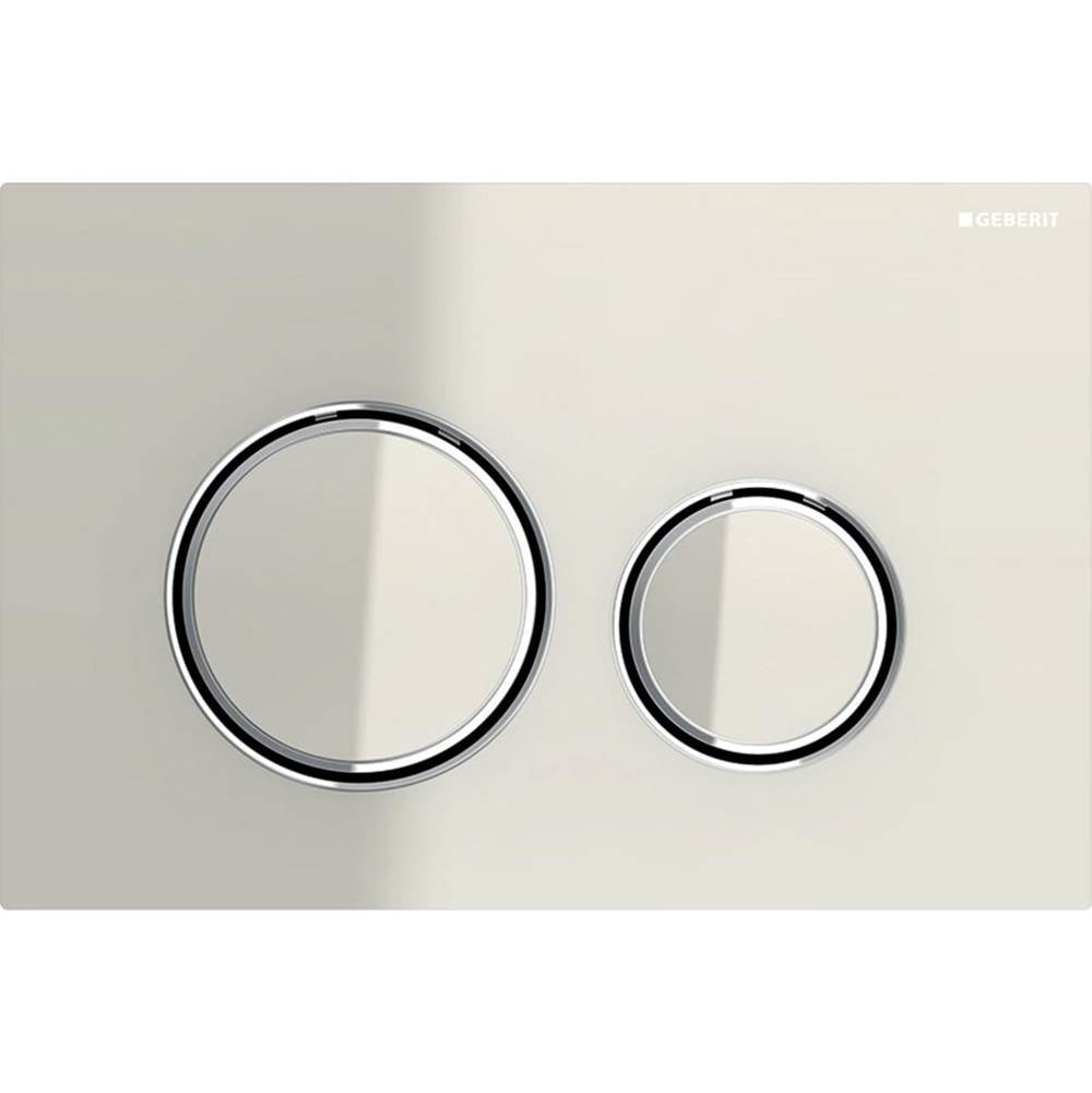 Geberit - Geberit actuator plate Sigma21 for dual flush, metal colour chrome- plated: chrome-plated, sand grey - Sand Gray